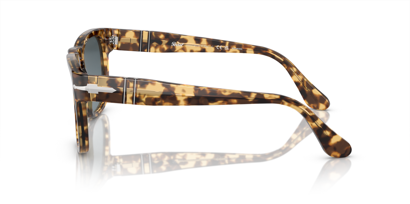 Persol PO3333S - Elio with Beige Tortoise Frame and Blue Lenses - Image 1