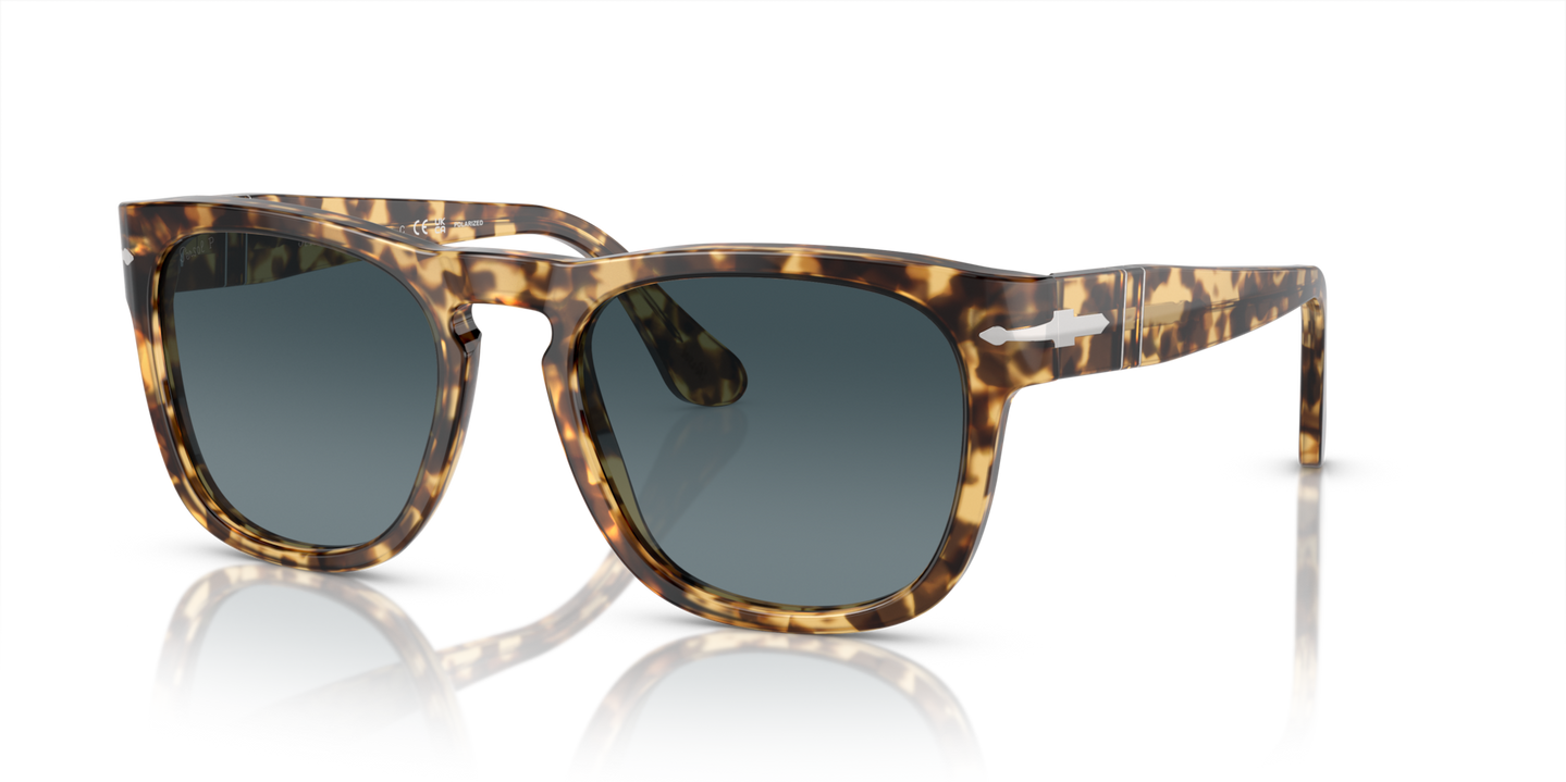 Persol PO3333S - Elio with Beige Tortoise Frame and Blue Lenses - Image 1