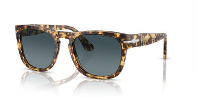 Persol PO3333S - Elio with Beige Tortoise Frame and Blue Lenses - Image 1