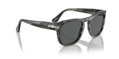 Persol PO3333S - Elio con Montura Gris a Rayas y Lentes Gris - Imagen 3