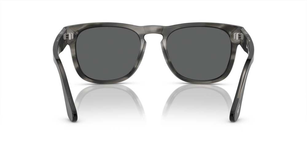 Persol PO3333S - Elio con Montura Gris a Rayas y Lentes Gris - Imagen 5