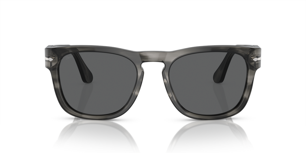 Persol PO3333S - Elio con Montura Gris a Rayas y Lentes Gris - Imagen 2