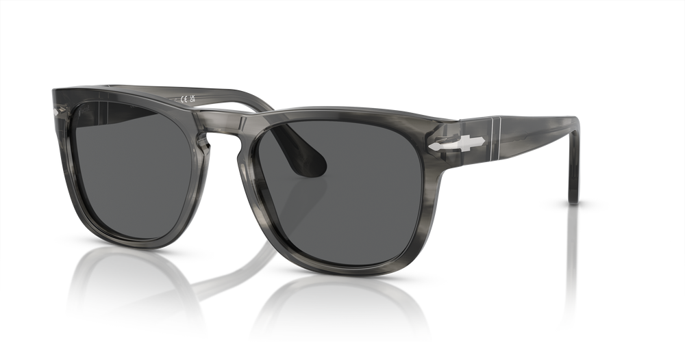 Persol PO3333S - Elio mit Grau gestreift Gestell und Grau Gläsern - Bild 1