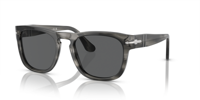 Persol PO3333S - Elio con Montura Gris a Rayas y Lentes Gris - Imagen 1