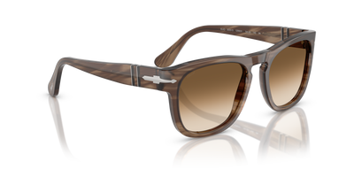 Persol PO3333S - Elio with Striped Brown Frame and Brown Lenses - Image 3