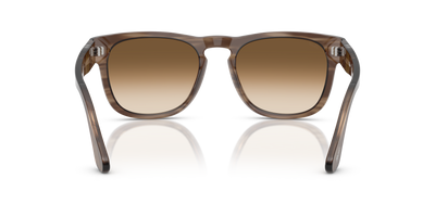 Persol PO3333S - Elio with Striped Brown Frame and Brown Lenses - Image 5