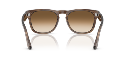 Persol PO3333S - Elio with Striped Brown Frame and Brown Lenses - Image 5
