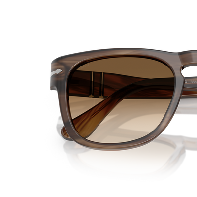 Persol PO3333S - Elio con Montura Marrón a Rayas y Lentes Marrón – Imagen de variante