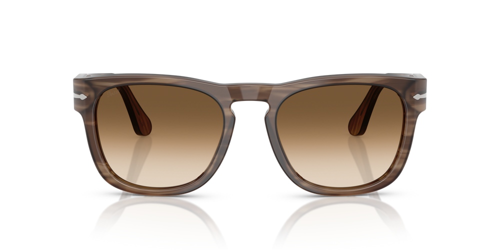 Persol PO3333S - Elio con Montura Marrón a Rayas y Lentes Marrón - Imagen 2