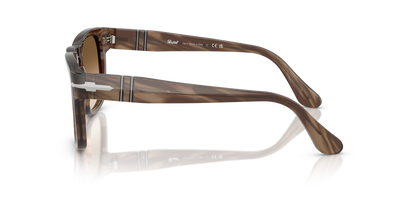Persol PO3333S - Elio with Striped Brown Frame and Brown Lenses - Image 4