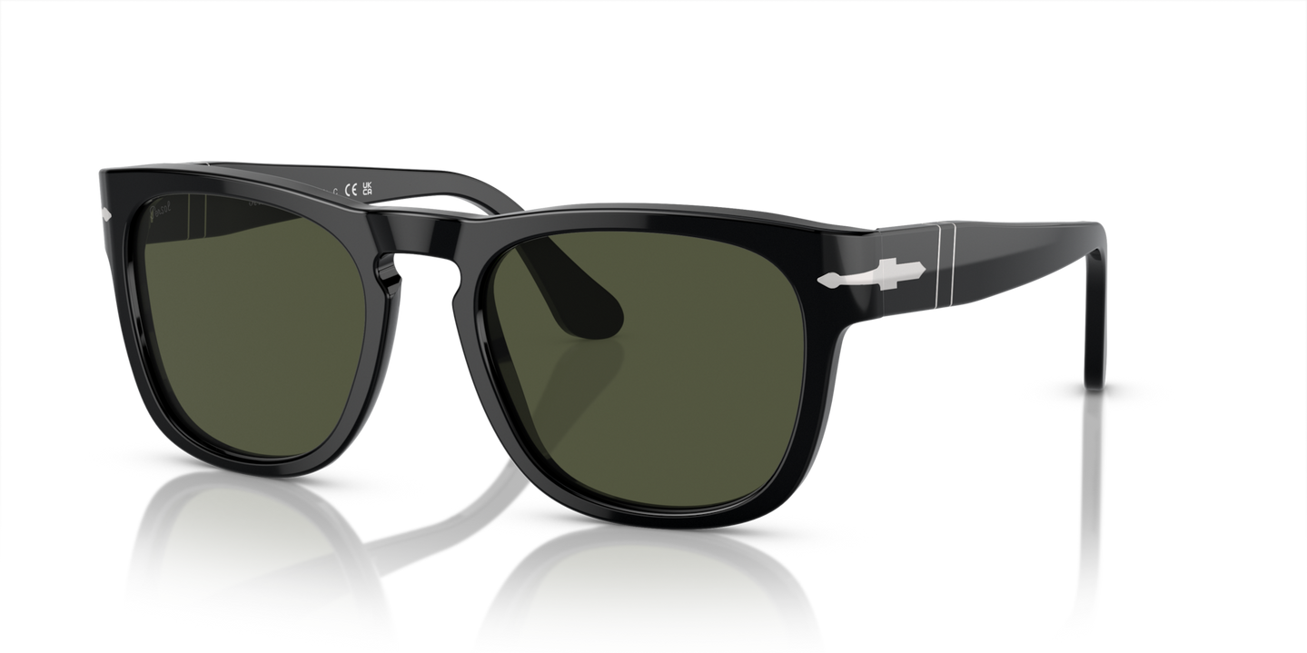 Persol PO3333S - Elio with Black Frame and Green Lenses - Image 1