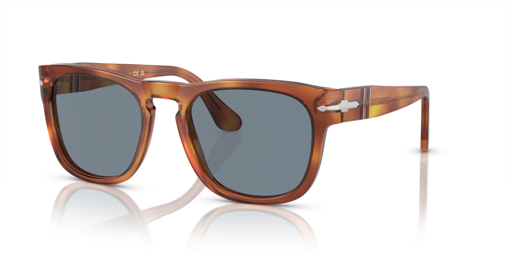 Persol PO3333S - Elio avec Monture Terre de Sienne et Verres Bleu - Image 1