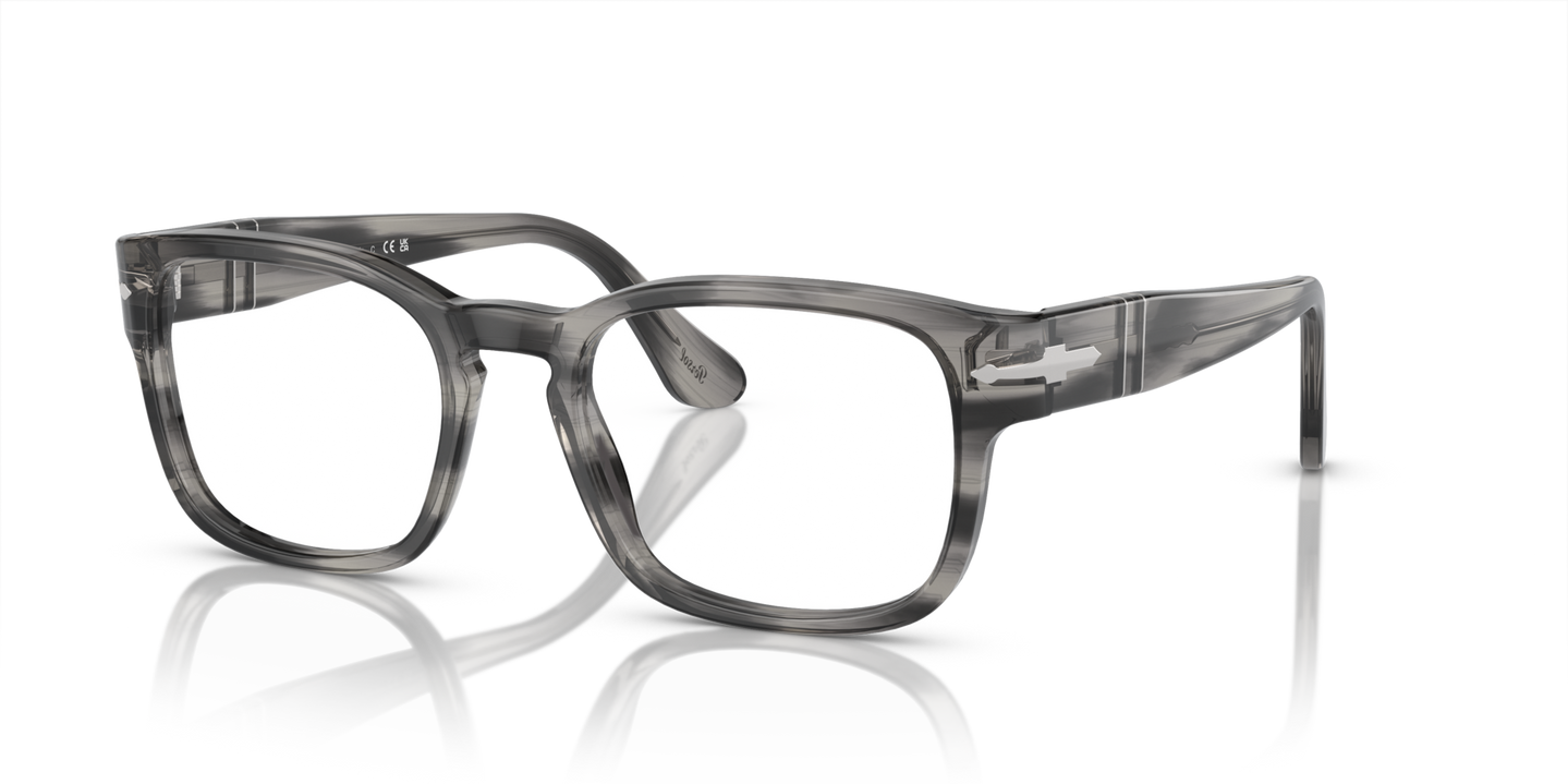 Persol PO3334V avec Monture Rayé Gris - Image 1