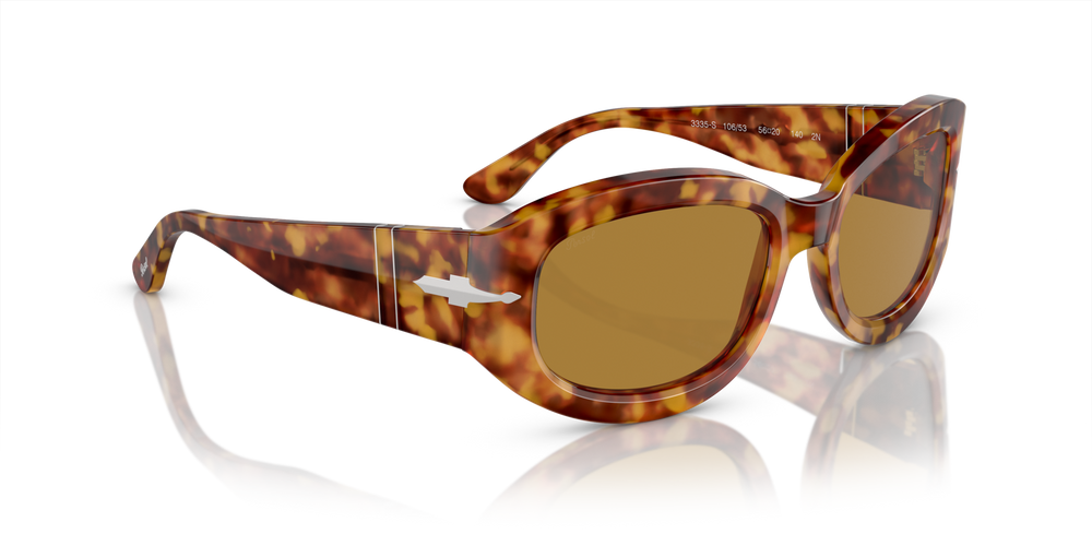 Persol PO3335S avec Monture Marron Écaille de tortue et Verres Brun - Image 3