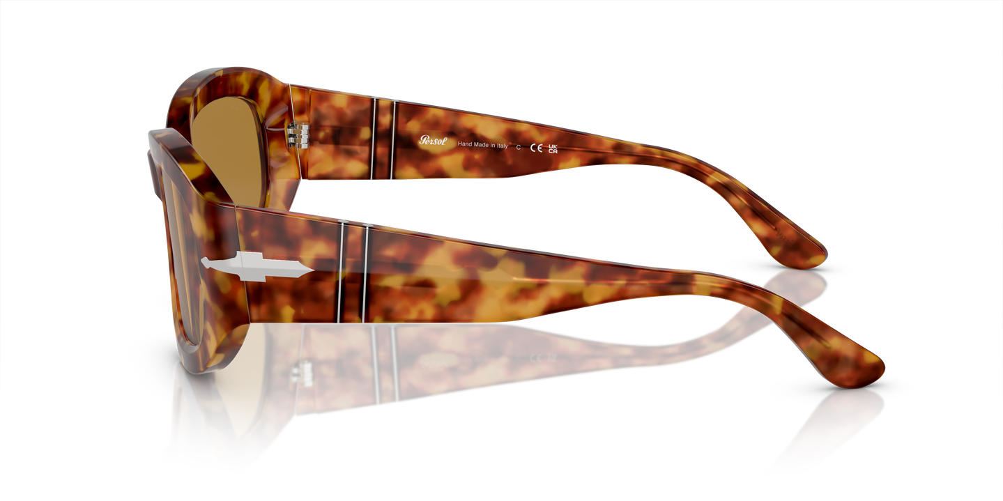 Persol PO3335S avec Monture Marron Écaille de tortue et Verres Brun - Image 1