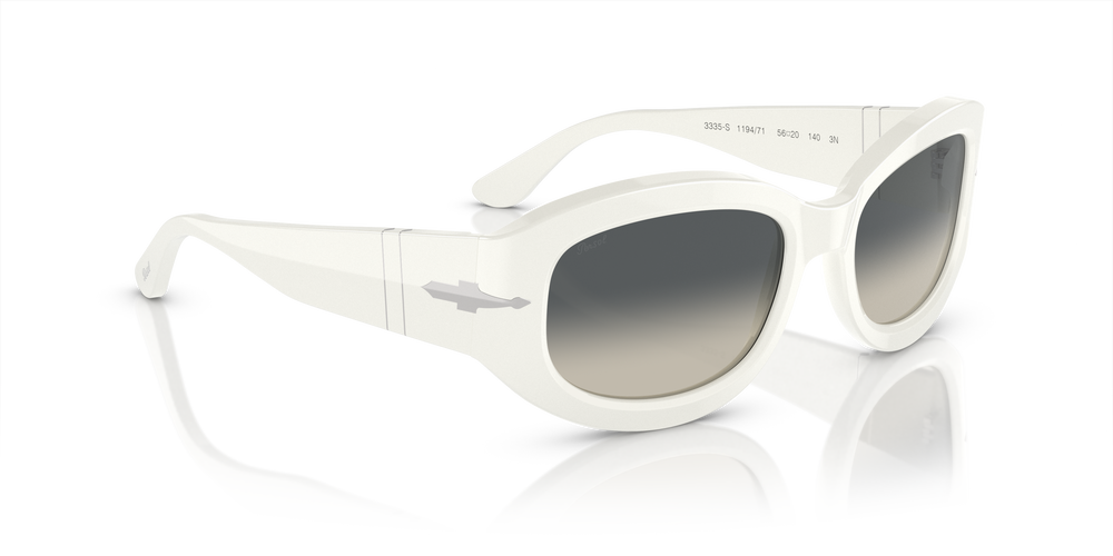 Persol PO3335S with Solid White Frame and Grey Lenses - Image 3