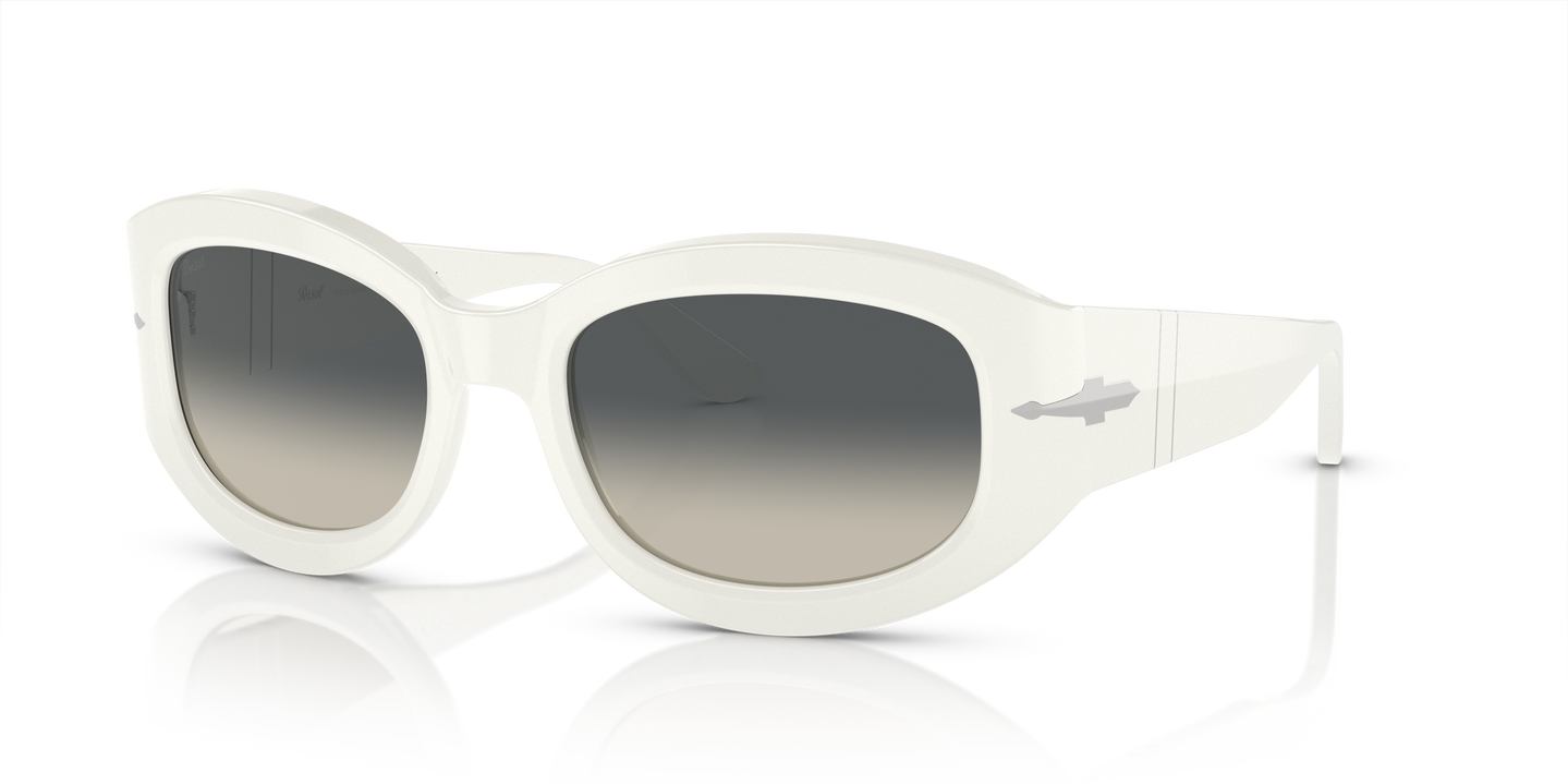 Persol PO3335S with Solid White Frame and Grey Lenses - Image 1