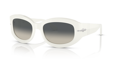 Persol PO3335S with Solid White Frame and Grey Lenses - Image 1