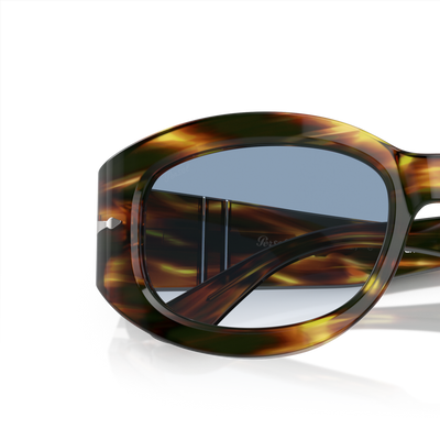 Persol PO3335S con Montura Marrón / Amarillo y tortuga y Lentes Azul – Imagen de variante