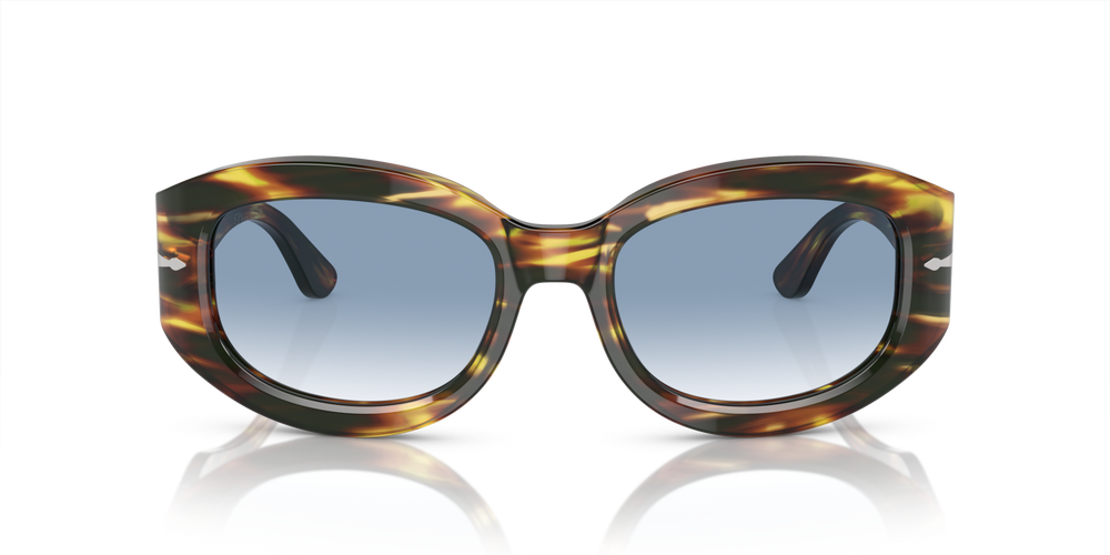 Persol PO3335S con Montura Marrón / Amarillo y tortuga y Lentes Azul - Imagen 2