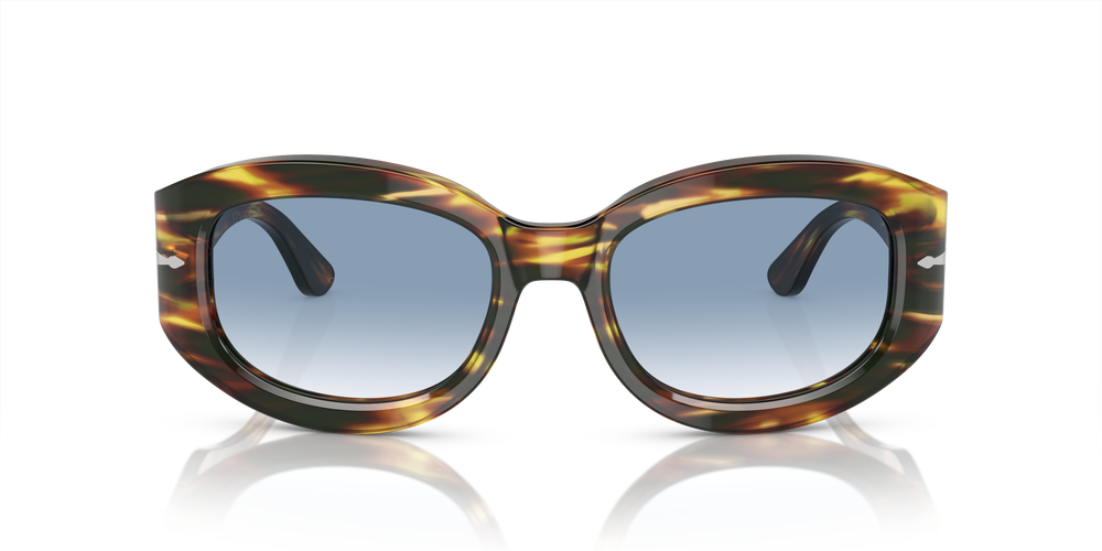 Persol PO3335S mit Braun/Gelb Tortoise Gestell und Blau Gläsern - Bild 2