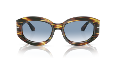 Persol PO3335S con Montura Marrón / Amarillo y tortuga y Lentes Azul - Imagen 2