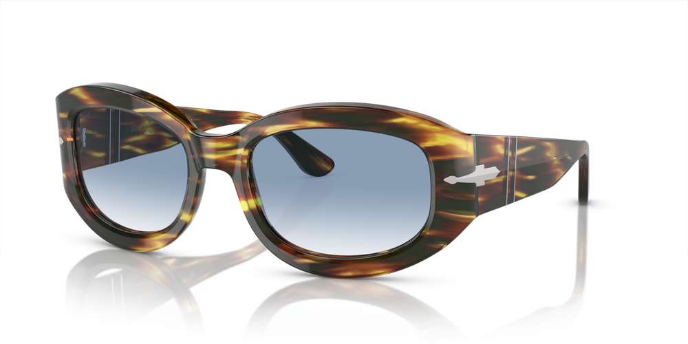 Persol PO3335S con Montura Marrón / Amarillo y tortuga y Lentes Azul - Imagen 1
