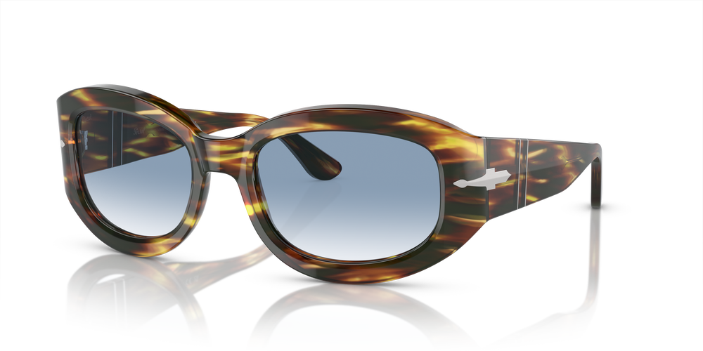 Persol PO3335S mit Braun/Gelb Tortoise Gestell und Blau Gläsern - Bild 1