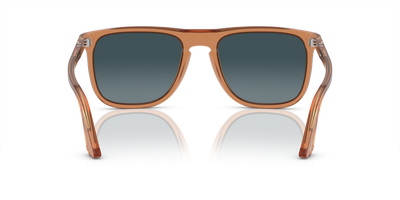 Persol PO3336S with Transparent Brown Frame and Blue Lenses - Image 5