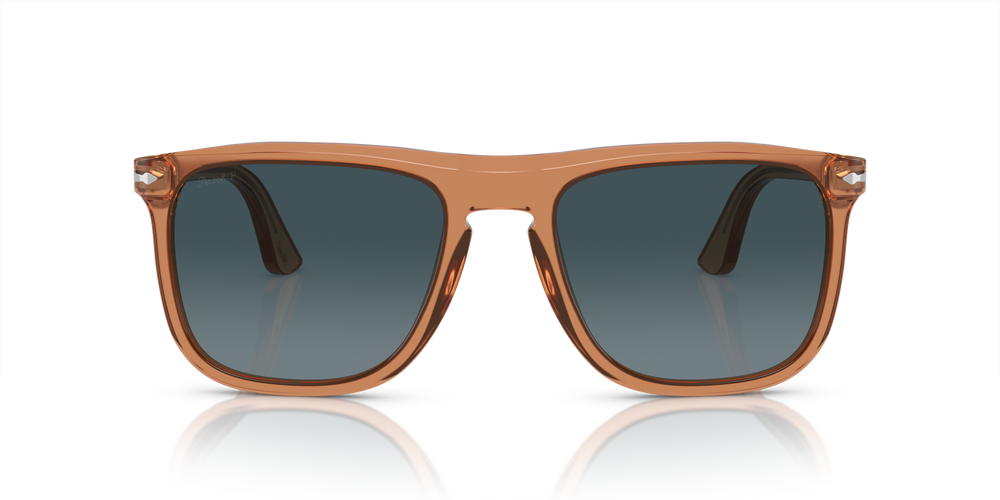 Persol PO3336S with Transparent Brown Frame and Blue Lenses - Image 2
