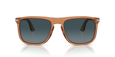 Persol PO3336S with Transparent Brown Frame and Blue Lenses - Image 2