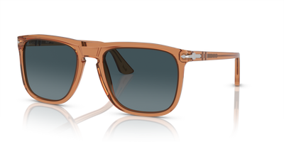 Persol PO3336S with Transparent Brown Frame and Blue Lenses - Image 1