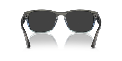 Persol PO3341S with Striped Grey Gradient Blue Frame and Grey Lenses - Image 5