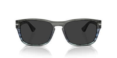 Persol PO3341S con Montura Gris de rayas degradado a azul y Lentes Gris - Imagen 2
