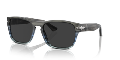 Persol PO3341S with Striped Grey Gradient Blue Frame and Grey Lenses - Image 1