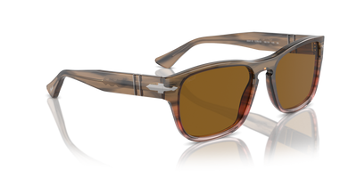 Persol PO3341S mit Striped Brown Gradient Red Gestell und Braun Gläsern - Bild 3