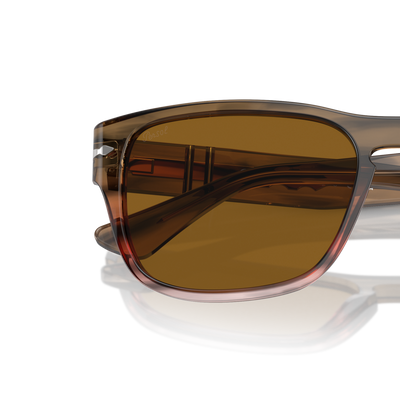 Persol PO3341S mit Striped Brown Gradient Red Gestell und Braun Gläsern – Variantenbild