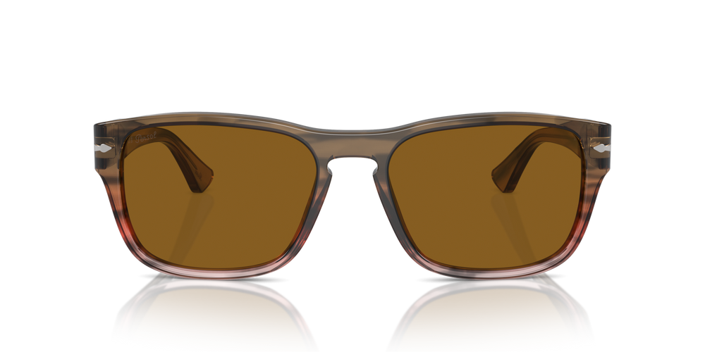 Persol PO3341S mit Striped Brown Gradient Red Gestell und Braun Gläsern - Bild 2