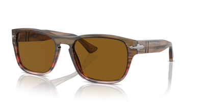 Persol PO3341S mit Striped Brown Gradient Red Gestell und Braun Gläsern - Bild 1