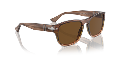 Persol PO3341S with Striped Brown Green Frame and Brown Lenses - Image 3