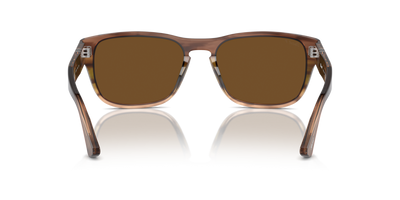 Persol PO3341S with Striped Brown Green Frame and Brown Lenses - Image 5