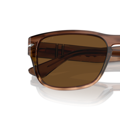 Persol PO3341S with Striped Brown Green Frame and Brown Lenses – Variant Image