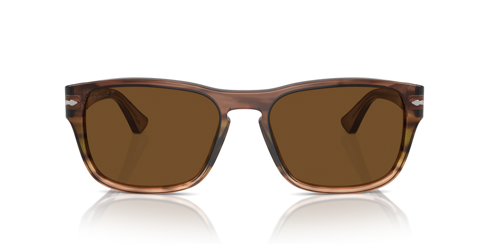 Persol PO3341S with Striped Brown Green Frame and Brown Lenses - Image 2