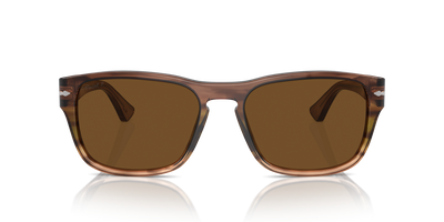 Persol PO3341S with Striped Brown Green Frame and Brown Lenses - Image 2