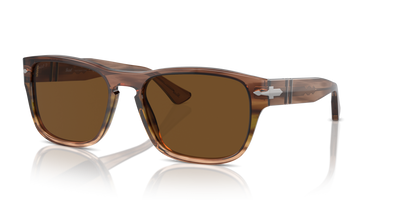 Persol PO3341S with Striped Brown Green Frame and Brown Lenses - Image 1