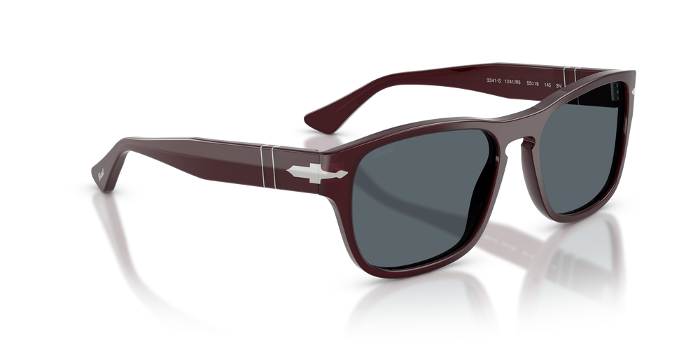 Persol PO3341S with Opal Burgundy Frame and Blue Lenses - Image 3