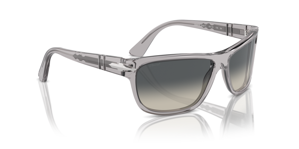 Persol PO3342S with Transparent Grey Frame and Grey Lenses - Image 3