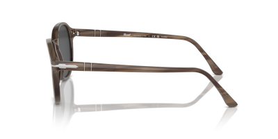 Persol PO3343S with Striped Brown Frame and Grey Lenses - Image 4