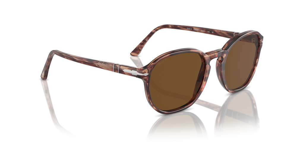 Persol PO3343S con Montatura Striato Bordeaux e Lenti Marrone - Immagine 3
