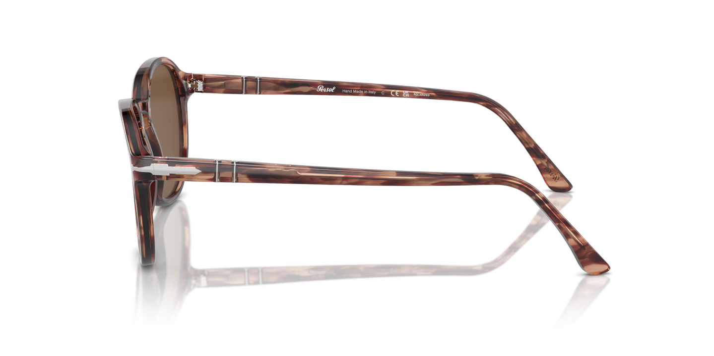 Persol PO3343S con Montatura Striato Bordeaux e Lenti Marrone - Immagine 1